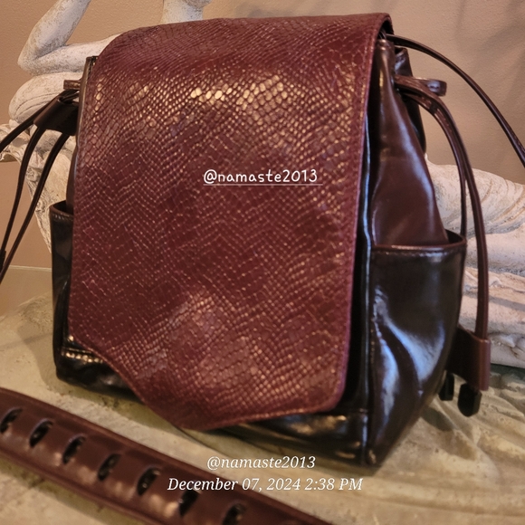 L.A.M.B. Gwen Stefani Leather Shoulder Bag Snakeskin Designer Luxury Celeb #72 - Picture 2 of 16